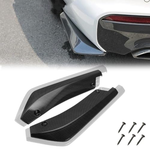 JGGQSY 2 Stück Auto Heckstoßstange Lip Diffusor für BMW 3 Series F31 Touring, Auto Heckspoiler Auto Heckstoßstange Lip Spoiler, Wrap Angle Spoiler,B/Carbon Fibre von JGGQSY