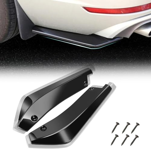 JGGQSY 2 Stück Auto Heckstoßstange Lip Diffusor für Passat B6 Passat B7 Passat B8 Passat CC, Auto Heckspoiler Auto Heckstoßstange Lip Spoiler, Wrap Angle Spoiler,A/Black von JGGQSY