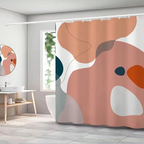 JGGXHM 1 Stück Duschvorhang aus wasserdichtem Stoff aus Morandi-gemustertem Polyestermaterial, verdickter Trennvorhang für Badezimmer 130x210cm/WxH duschvorhang transparent JGGXHM 1 Stück Duschvorhang aus wasserdichtem Stoff aus Morandi-gemustertem Polyestermaterial, verdickter Trennvorhang für Badezimmer 130x210cm/WxH duschvorhang transparent von JGGXHM