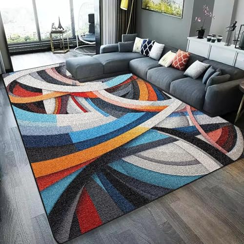 JGGXHM Bunter Modeteppich Wohnzimmer rutschfeste weiche Teppiche Kinder Schlafzimmer Dekoration Home Teppiche Große Zimmer Küchenmatte 245x365cm JGGXHM Bunter Modeteppich Wohnzimmer rutschfeste weiche Teppiche Kinder Schlafzimmer Dekoration Home Teppiche Große Zimmer Küchenmatte 245x365cm von JGGXHM
