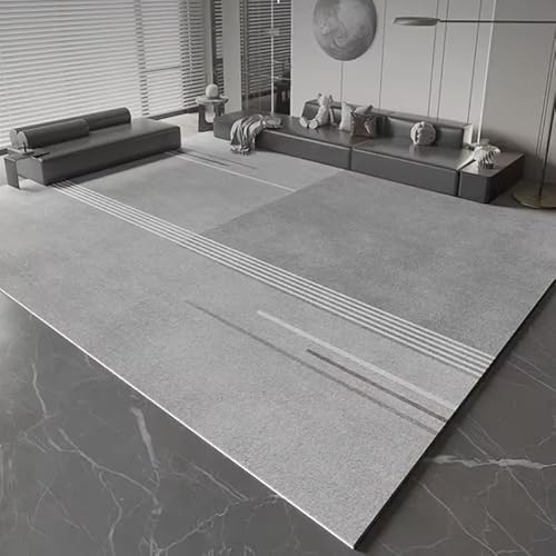 JGGXHM Leichter, luxuriöser Arbeitszimmerteppich, großflächiger Teppich im nordischen Stil für Wohnzimmer, Schlafzimmer, Dekoration, Nachttisch, waschbare Matte (150 x 220 cm) von JGGXHM