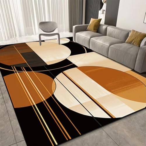JGGXHM Luxuriöse geometrische Teppiche für die Wohnzimmerdekoration, Sofa, große Flächen, Heimteppiche für das Schlafzimmer, weiche, rutschfeste Matte für Kinder 90x130cm von JGGXHM