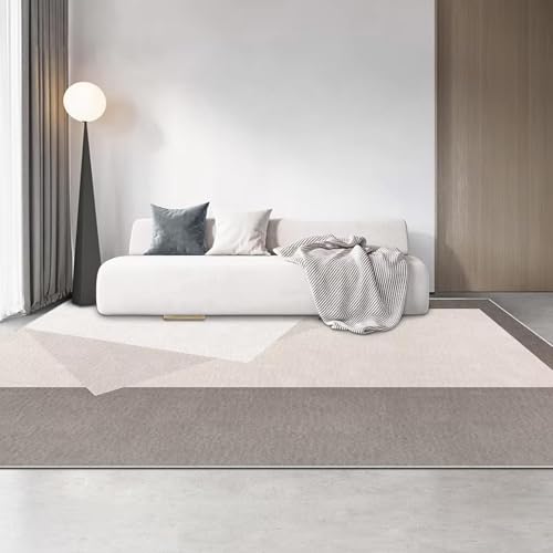 JGGXHM Minimalistischer geometrischer Teppich mit künstlerischer Linie waschbarer Bereichsteppich luxuriöse Dekoration Wohnzimmerteppich Rutschfester Bodenteppich 120x170cm von JGGXHM