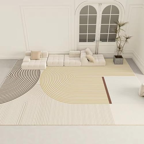 JGGXHM Moderne, Schlichte Teppiche für Schlafzimmer, flauschig, weich, Lounge-Teppich, leicht, luxuriös, Wohnzimmer-Dekoration, Teppich, rutschfeste Bodenmatte (100 x 200 cm) von JGGXHM