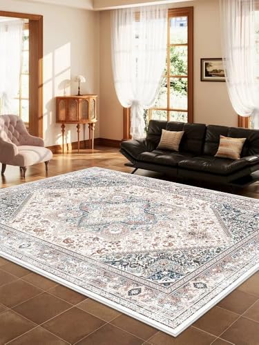JGGXHM Retro-Teppiche für Wohnzimmer, große Größe, Heimdekoration, Couchtische, Faltbare Teppiche, Flur, Sofa, Schlafzimmer, rutschfeste Fußmatte für den Eingangsbereich (120 x 180 cm) von JGGXHM