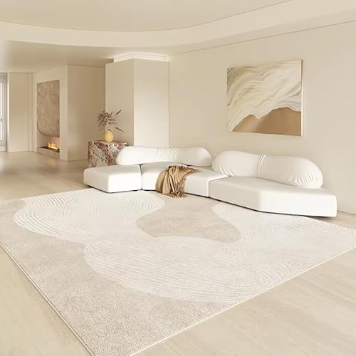 JGGXHM Teppich im modernen Stil für das Wohnzimmer, große Flächenteppiche für das Schlafzimmer, waschbarer Lounge-Teppich, weicher Rutschfester Nachttisch-Bodenteppich (150 x 210 cm) von JGGXHM