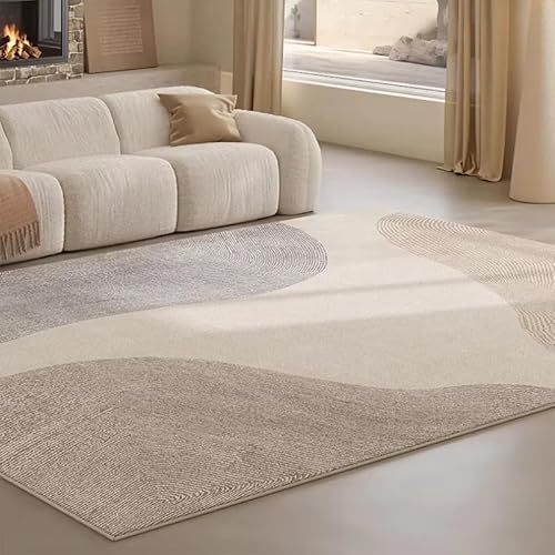 JGGXHM Teppich im modernen Stil für die Wohnzimmerdekoration, große Teppiche für das Schlafzimmer, rutschfeste weiche Bodenmatte für Zuhause, Plüsch-Lounge-Teppich (100 x 140 cm) von JGGXHM