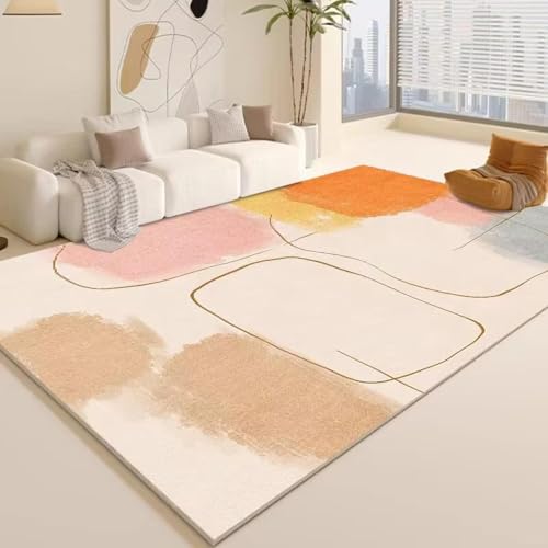 JGGXHM Teppich im schlichten Stil für Wohnzimmer, abstrakte Dekoration, große Teppiche, rutschfest, für Kinderzimmer, Schlafzimmer, Couchtischmatte 100x140cm JGGXHM Teppich im schlichten Stil für Wohnzimmer, abstrakte Dekoration, große Teppiche, rutschfest, für Kinderzimmer, Schlafzimmer, Couchtischmatte 100x140cm von JGGXHM