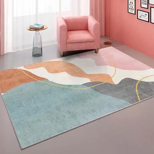 JGGXHM Teppiche, moderner Luxus-Schlafzimmerteppich für Wohnzimmer im nordischen Stil, Eingangsbereich und Lounge-Dekor, Küchenmatten, rutschfest, waschbar 90x150cm JGGXHM Teppiche, moderner Luxus-Schlafzimmerteppich für Wohnzimmer im nordischen Stil, Eingangsbereich und Lounge-Dekor, Küchenmatten, rutschfest, waschbar 90x150cm von JGGXHM