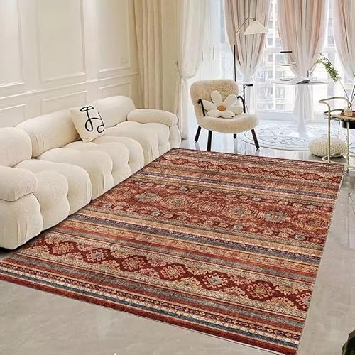 JGGXHM Teppiche im marokkanischen Stil für Wohnzimmer, Bohemian-Ethno-Stil, Schlafzimmerteppiche, tragbare Couchtischmatte, waschbarer Teppich für große Flächen (120 x 180 cm) von JGGXHM