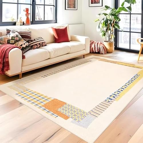 JGGXHM Teppiche im modernen Stil für Wohnzimmer, große Bereiche, Schlafzimmer, Dekoration, Plüschteppich, rutschfeste Lounge-Bodenmatte, Flauschiger, weicher Teppich (100 x 140 cm) von JGGXHM