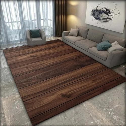 JGGXHM Teppiche mit Holzmuster für die Wohnzimmerdekoration, Heimteppich, Schlafzimmer, Nachttisch, Fußpolster, Küche, Badezimmer, rutschfeste Bodenmatte, 100 x 140 cm JGGXHM Teppiche mit Holzmuster für die Wohnzimmerdekoration, Heimteppich, Schlafzimmer, Nachttisch, Fußpolster, Küche, Badezimmer, rutschfeste Bodenmatte, 100 x 140 cm von JGGXHM