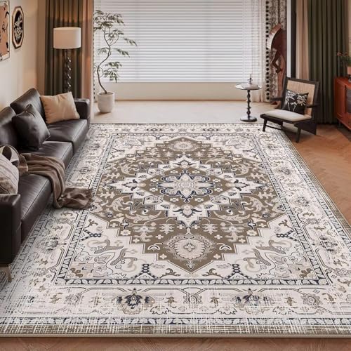 JGGXHM Weicher Retro-Teppich, Wohnzimmerdekoration, Heimsofa, leicht zu reinigen, große Fläche, Schlafzimmer, Nachttisch, rutschfeste Matten, waschbar (100 x 150 cm) von JGGXHM