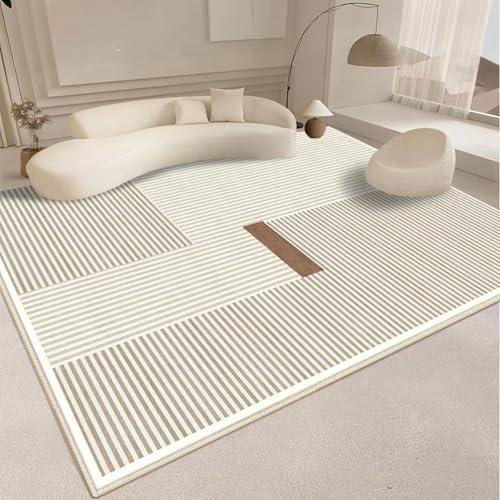 Moderner Stil Wohnzimmer Dekoration Linie Teppich Teppiche für Schlafzimmer Abstraktes Design Teppich Home Bodenmatte Waschbare Innentürmatte 40x80cm von JGGXHM