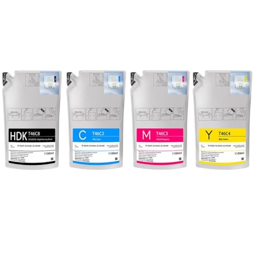 1100 ml Farbstoffsublimations-Tintenpackungen, kompatibel mit verschiedenen Farbstoffsublimationsdruckern T46C8 T46C2 T46C3 T46C4 Kompatibel mit die Modelle F6370 F9470 F9470H SC-F6370 SC-F9470 SC-F94 von JGHFReW