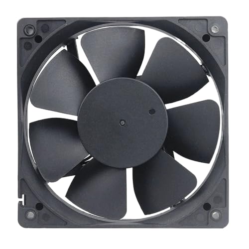 JGHFReW 120 mm 12025 Dual Kugellager EC bürstloser Lüfter 110V 115 V 120 V 220 V 240 V AC 120 x 1220 x 25 mm mit Schrauben und Grill kompatibel mit Standard -PC -Fallkühlsystemen von JGHFReW