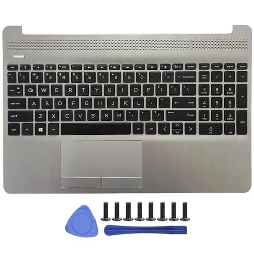 JGHFReW 15S-DU 15S-DY 15-DW 15-DU0048TU Laptop-Ersatzteile mit TPN-C139 L52012-001 Beinhaltet LCD-Rückenabdeckungsscharnern Palmrest Bottom Case im Silber(with Keyboard C) von JGHFReW