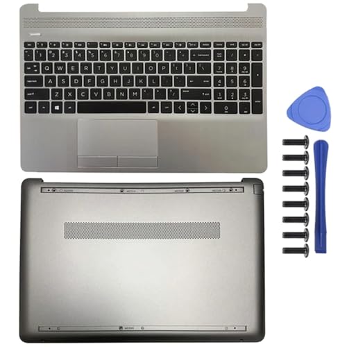 JGHFReW 15S-DU 15S-DY 15-DW 15-DU0048TU Laptop-Ersatzteile mit TPN-C139 L52012-001 Beinhaltet LCD-Rückenabdeckungsscharnern Palmrest Bottom Case im Silber(with Keyboard CD) von JGHFReW