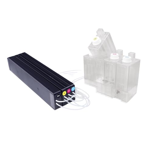 JGHFReW CISS Kein Chip leer Kompatibel mit T02S T02Y WF-M20590 C17590 C20590 C20600 C20750 C21000a C20750a C20600a T8581 T8582 T8583 T8584 von JGHFReW