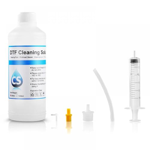 JGHFReW Druckkopf-Reinigungsflüssigkeit Capping Station Reinigungsflüssigkeit 500 ml DTF Kompatibel mit Direkt-zu-Film-Tinten-Reinigungsset-Kompatibilität von JGHFReW