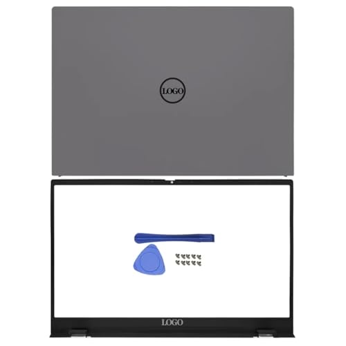 JGHFReW ErsatzlCD -Bildschirm Rückseite Abdeckung vordere Lünette Palmrest Bottom Case kompatibel mit Vostro 5310 V5310 Laptop -Teilen(Silver Grey AB Cover) von JGHFReW