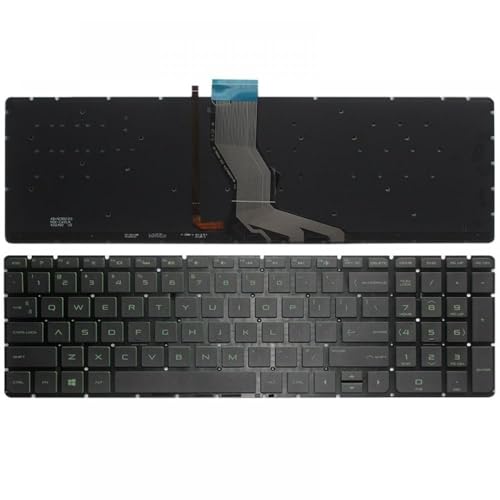 JGHFReW Kompatible Laptop -Tastatur Kompatibel mit 15 AK 15 AR 15 Au 15 v. Chr. 17 U 17T U 17 AB 17 G 17 W 17T W TPN Q172 TPN Q173 Modelle(Green with Backlit) von JGHFReW