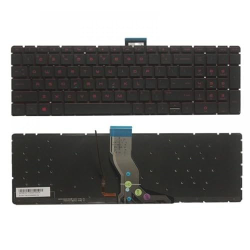 JGHFReW Kompatible Laptop -Tastatur Kompatibel mit 15 AK 15 AR 15 Au 15 v. Chr. 17 U 17T U 17 AB 17 G 17 W 17T W TPN Q172 TPN Q173 Modelle(RED with Backlit) von JGHFReW
