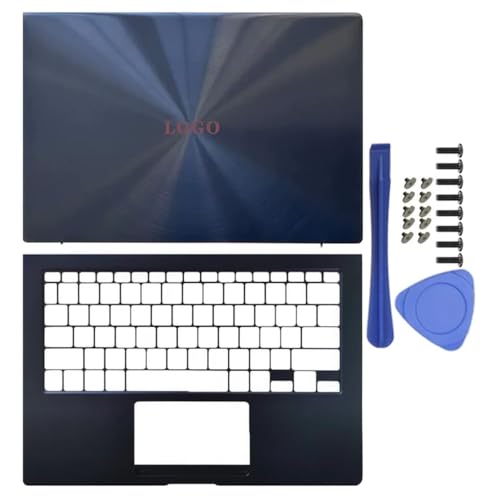 JGHFReW LCD -Bildschirm Rückseite Abdeckung vordere Letztleine Palmrest Bottom Case kompatibel mit Zenbook S UX391 UX391U UX391UA UX391FA Laptop -Ersatzteile(Blue AC Cover) von JGHFReW