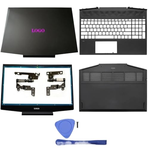 JGHFReW LCD-Rückzugabdeckung vordere Letzscharniere Palmrest Bottom Case kompatibel mit 15-DK-Laptop-Modellnummern L56914-001 L57593-001 L65255-001 Ersatzteile(ABCD SET1) von JGHFReW