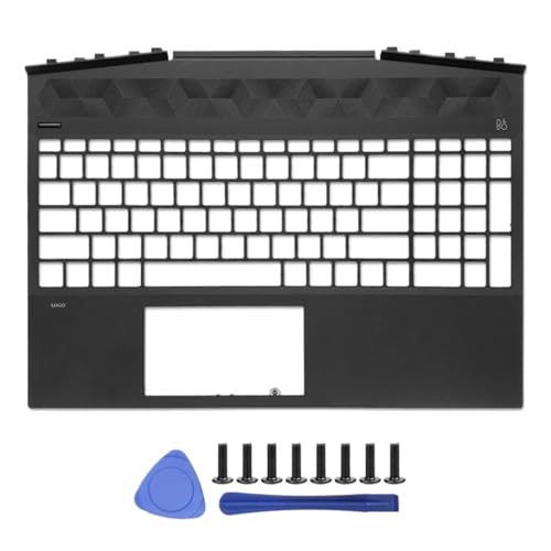 JGHFReW LCD-Rückzugabdeckung vordere Letzscharniere Palmrest Bottom Case kompatibel mit 15-DK-Laptop-Modellnummern L56914-001 L57593-001 L65255-001 Ersatzteile(NO Keyboard C) von JGHFReW