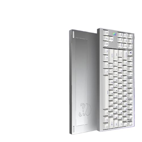 JGHFReW Metaphyuni PD87M Pro Mechanischer Tastatur -Tri -Modus mit Aluminium -Hülle Kissen Design Hot Swappable Gaming -Tastatur kompatibel mit Mehreren Geräten(PD87M Sliver) von JGHFReW