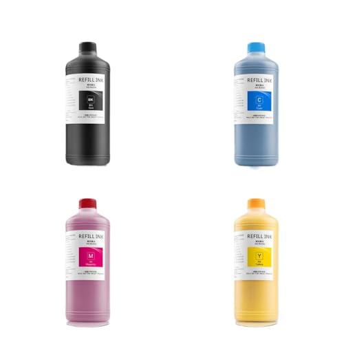 JGHFReW Nachfülltinte mit Pigmenttinte, 1000 ml, Kompatibel mit Verschiedene Drucker, einschließlich 970 971 980 981 982 913 972 973 974 975 976 990 991 992 993 377dw 452dn 452dw 477dn 477dw(Black) von JGHFReW