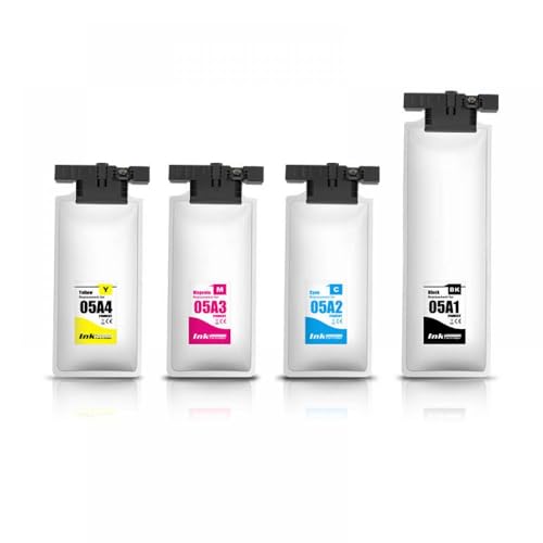JGHFReW Tinte 1 Stück T05A1 T05A4 Patrone mit Pigmenttinte Kompatibel mit Workforce Pro WF-C878R WF-C879R Drucker Tintenbeutel Nur Europa(T05A4-Yellow) von JGHFReW