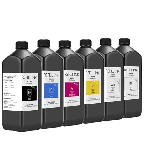 JGHFReW Tinte und Lack Set 1000ML Flasche DTF Kompatibel mit DTF Film Kompatibel mit Drucker XP600 TX800 1390 L800 L1800 L805 Tinte Nachfüllset(Magenta 1000ml) von JGHFReW