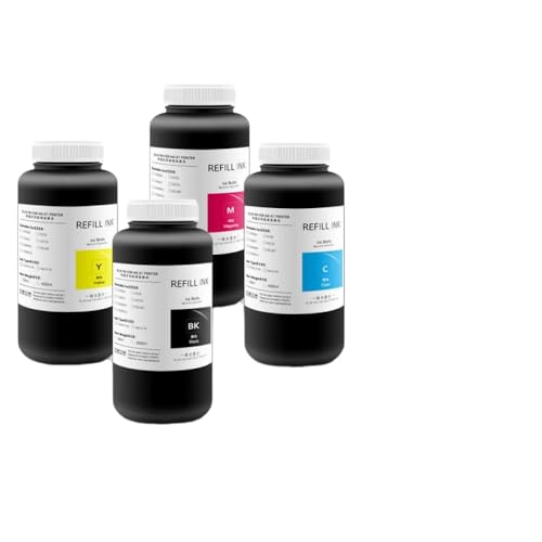 JGHFReW Tintenset 1000 ml GH2220 LED Kompatibel mit industriellen Tintenstrahldruckkopf, geeignet Kompatibel mit starre und Flexible Oberflächen, einschließlich Keramik, Metall, Glas(Rigid Ink) von JGHFReW