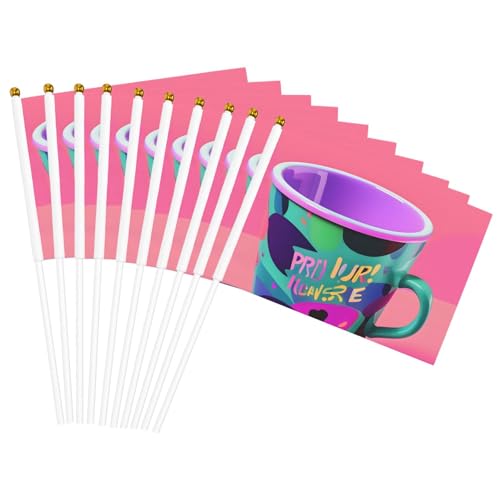 90er Jahre Cup Design Druck Leichte Handflagge Doppelseitige Flaggen Party Parade Home Decor Feiern von JGHHOUN