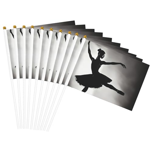 Ballerina Dance Print Leichte Handflagge Doppelseitige Flaggen Party Parade Home Decor Feiern von JGHHOUN