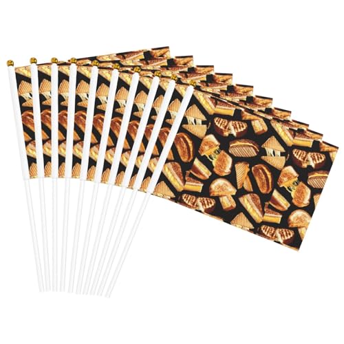 Cheese Sandwiches Print Leichte Handflagge Doppelseitige Flaggen Party Parade Home Decor Feiern von JGHHOUN