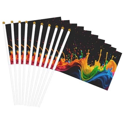 Farbspritzer Hintergrund Druck Leichte Handflagge Doppelseitige Flaggen Party Parade Home Decor Feiern Farbspritzer Hintergrund Druck Leichte Handflagge Doppelseitige Flaggen Party Parade Home Decor Feiern von JGHHOUN