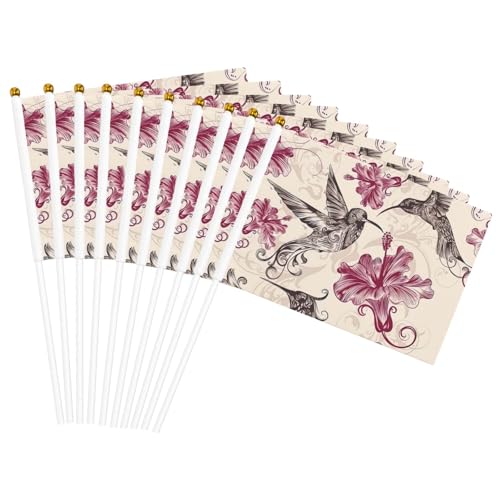 Schöne Blumen Kolibri Druck Leichte Handflagge Doppelseitige Flaggen Party Parade Home Decor Feiern Schöne Blumen Kolibri Druck Leichte Handflagge Doppelseitige Flaggen Party Parade Home Decor Feiern von JGHHOUN