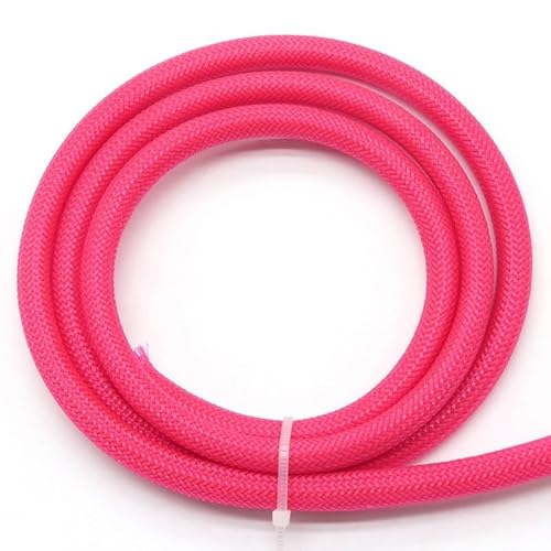 4 mm erweiterbare PET-Kabelhülse – hochdichter geflochtener Drahtschutzmantel für Kabel und Drähte – anpassbar, 1 Stück (UV-Rosa, 20 m) von JGJGJ