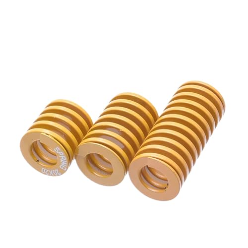 Druckfeder, anpassbar, Gelb, 1 Stück, Außendurchmesser 8 mm bis 50 mm, Länge 15 mm bis 300 mm (20 x 10 x 90 mm) von JGJGJ