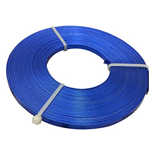 Flachdraht aus weichem Aluminium, 4 m, 5 mm breit, für Schmuckherstellung und Bastelarbeiten, in verschiedenen Farben (blau), 1 Stück von JGJGJ