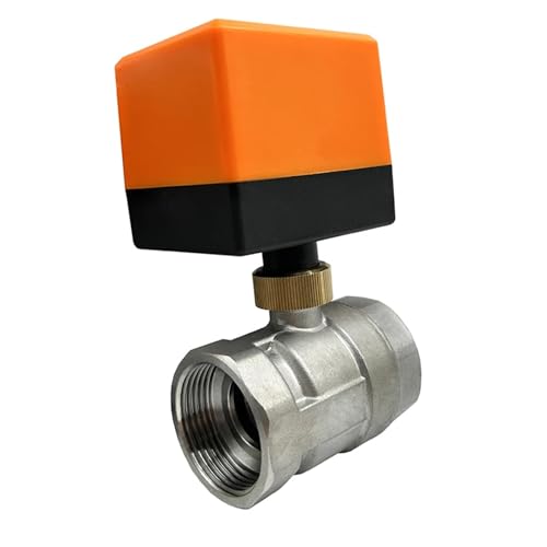 1-1/2 Zoll Edelstahl Elektrischer Kugelhahn 3-Draht 2 Steuerung Motorisierter Kugelhahn 2-Wege 1Stk(12VDC_CR02) von JGODGQPM