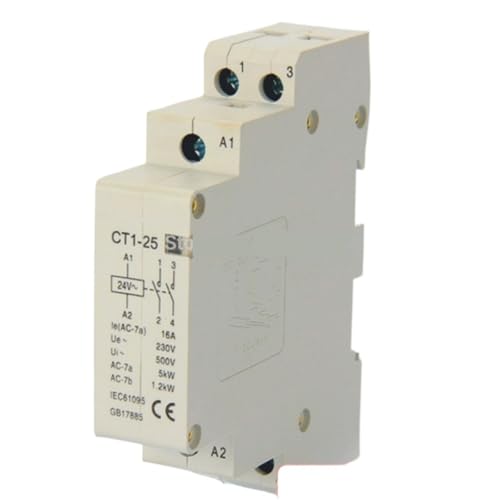 2P 16A 24V 50/60HZ Din-Schiene Haushalt Ac Modularschütz 2NO 1Pcs von JGODGQPM