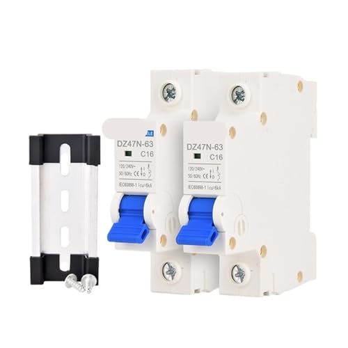 2Pcs AC Miniatur Circuit Breaker 1Pole 6A-63A 120/240V Thermische Magnetische Reise Din Schiene Montieren(40A 2pcs) von JGODGQPM