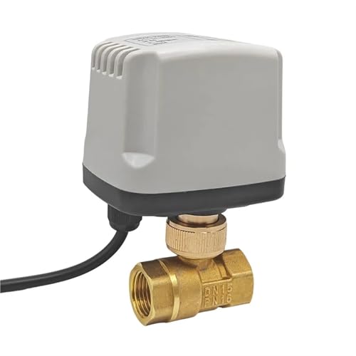 3-4 s Schnell öffnender motorisierter Kugelhahn Messing Innengewinde Elektrisches 2-Wege-Ventil 1St(DN15,NORMALLY CLOSED_AC110V_CR04K) von JGODGQPM