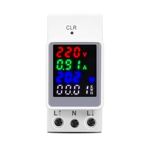 4IN1 AC 110V 220V 100A Spannung Strom KWH Elektrische Energie Monitor Meter VOLT AMP Voltmeter Amperemeter Wattmeter Din Schiene 1Pcs(AC 160-275V) von JGODGQPM