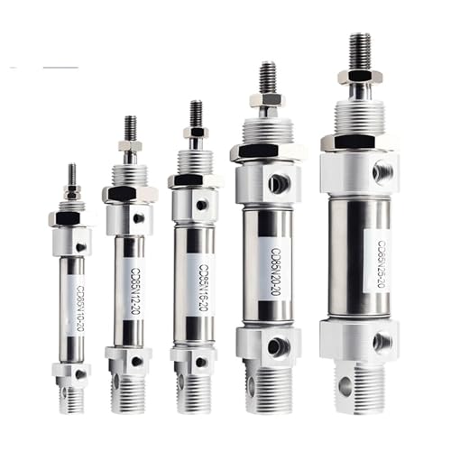 CD85N20 C85N20 Standard-Luftzylinder Standard-Doppeltwirkend Einzelstangenzylinder Hub 5-250 mm 1 Stück(Stroke 15mm,CD85N20) von JGODGQPM