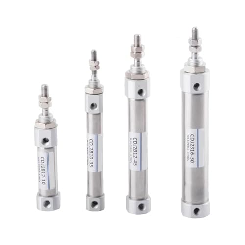 CDJ2B10/16 Edelstahl Pneumatikzylinder Doppeltwirkend Einzelstange Luftzylinder 1St(Stroke 40mm,Bore 16mm) von JGODGQPM
